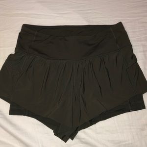 Dark green biker shorts